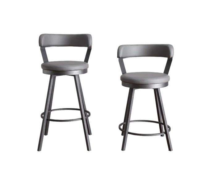 Cortez Swivel Bar Stools - Grey